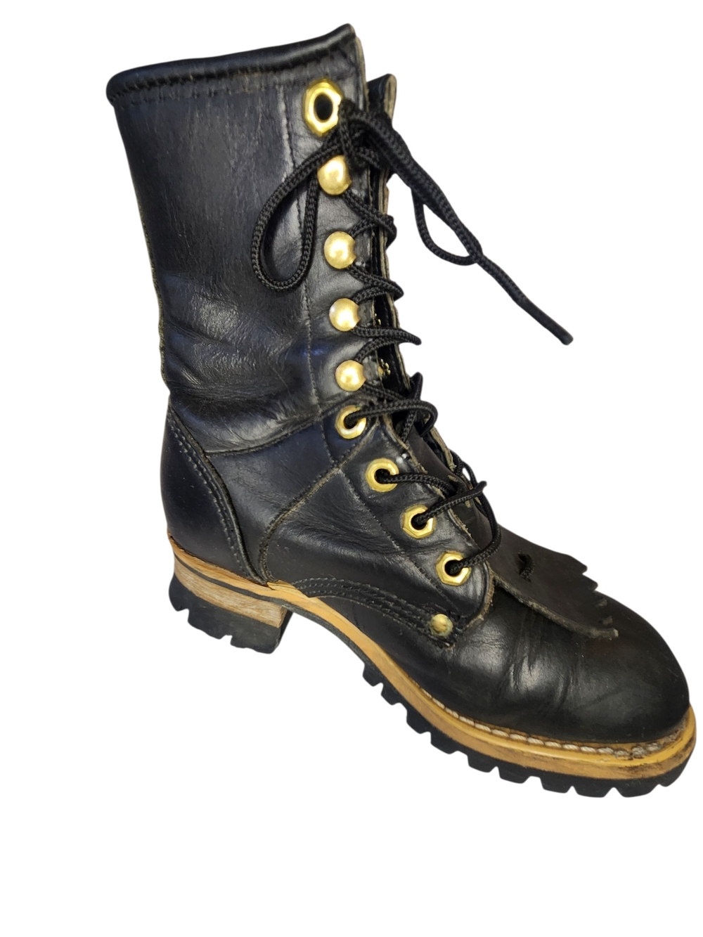 GEORGIA WOMEN KILTIE BOOTS LOGGER VIBRAM SOLES SIZE 5 M